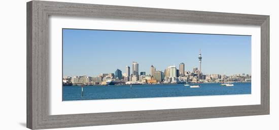 Panorama of the Auckland City Skyline, Auckland, North Island, New Zealand, Pacific-Matthew Williams-Ellis-Framed Photographic Print