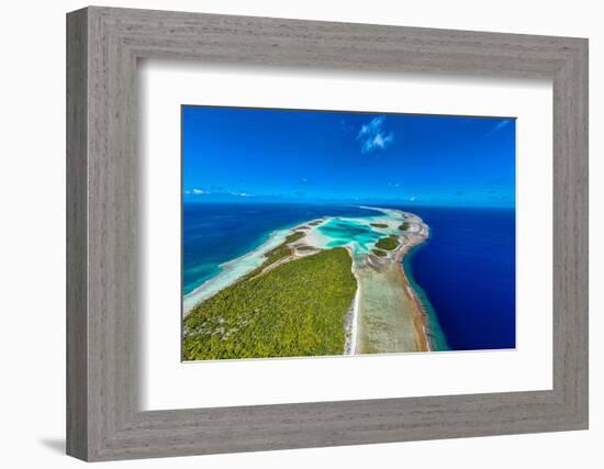 Panorama of the Blue Lagoon, Rangiroa atoll, Tuamotus, French Polynesia-Michael Runkel-Framed Photographic Print