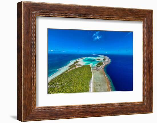 Panorama of the Blue Lagoon, Rangiroa atoll, Tuamotus, French Polynesia-Michael Runkel-Framed Photographic Print