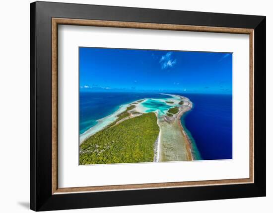 Panorama of the Blue Lagoon, Rangiroa atoll, Tuamotus, French Polynesia-Michael Runkel-Framed Photographic Print