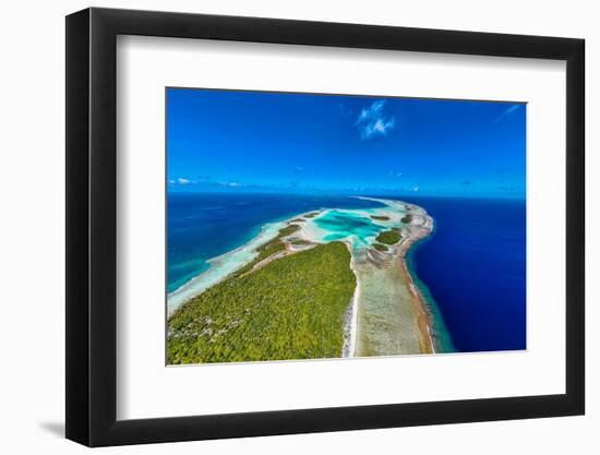 Panorama of the Blue Lagoon, Rangiroa atoll, Tuamotus, French Polynesia-Michael Runkel-Framed Photographic Print