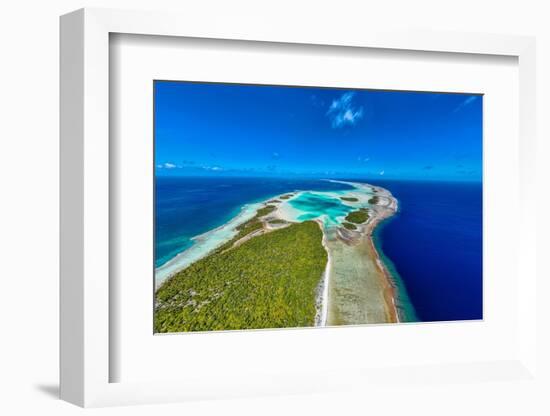 Panorama of the Blue Lagoon, Rangiroa atoll, Tuamotus, French Polynesia-Michael Runkel-Framed Photographic Print