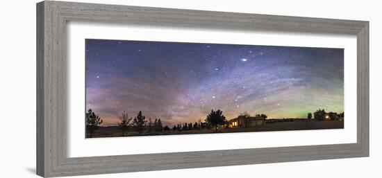 Panorama of the Celestial Night Sky in Southwest New Mexico-Stocktrek Images-Framed Photographic Print