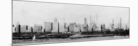 Panorama of the Chicago Skyline-null-Mounted Premium Photographic Print