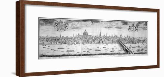 Panorama of the City of London, 1710-null-Framed Giclee Print