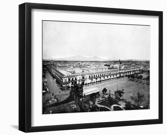 Panorama of the City of Mexico, 1893-John L Stoddard-Framed Giclee Print