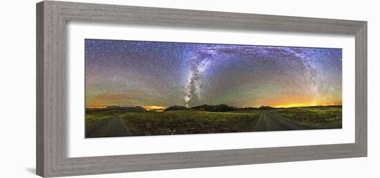 Panorama of the Milky Way and Night Sky at Waterton Lakes National Park, Canada-Stocktrek Images-Framed Photographic Print