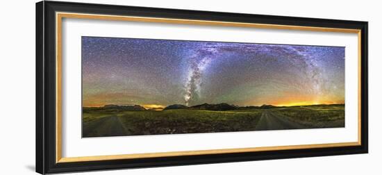 Panorama of the Milky Way and Night Sky at Waterton Lakes National Park, Canada-Stocktrek Images-Framed Photographic Print