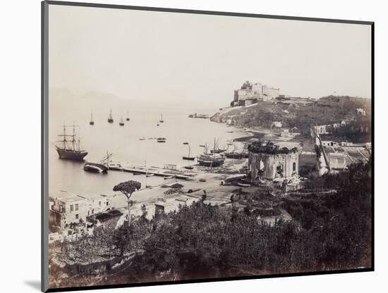 Panorama of the Picturesque Gulf of Baia (Naples), Dotted with Sailboats. in the Foreground, Opposi-Giorgio Sommer-Mounted Giclee Print