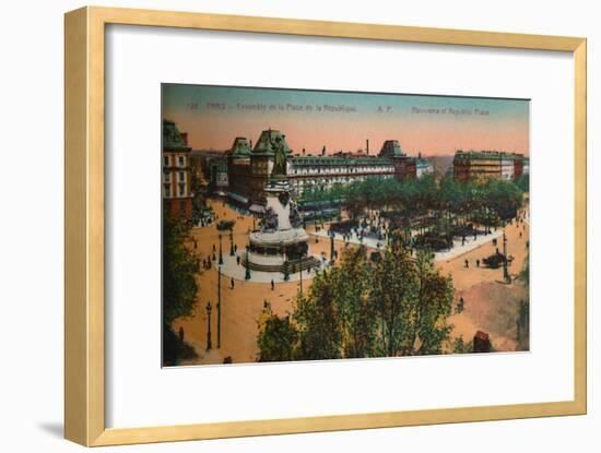 Panorama of the Place de la Republique, Paris, c1920-Unknown-Framed Giclee Print