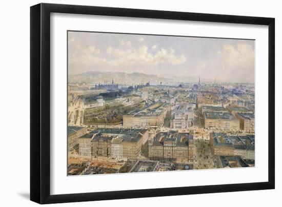 Panorama of Vienna, 1871-Rudolph von Alt-Framed Giclee Print