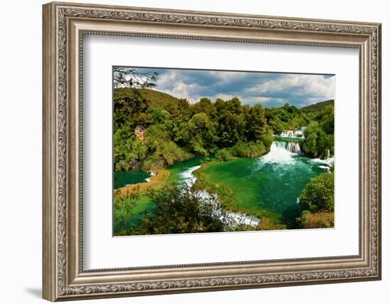 Panorama of Waterfalls in Krka National Park, Croatia-Lamarinx-Framed Photographic Print