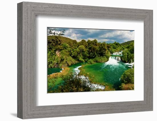 Panorama of Waterfalls in Krka National Park, Croatia-Lamarinx-Framed Photographic Print