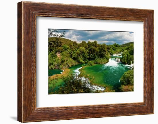 Panorama of Waterfalls in Krka National Park, Croatia-Lamarinx-Framed Photographic Print