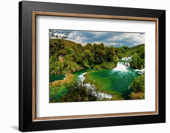 Panorama of Waterfalls in Krka National Park, Croatia-Lamarinx-Framed Photographic Print