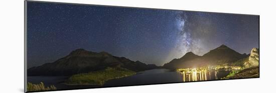 Panorama of Waterton Lakes National Park Overlooking the Townsite-null-Mounted Photographic Print