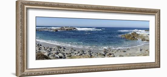 Panorama of Waves Along Monterey Peninsula, California Coast-Sheila Haddad-Framed Photographic Print