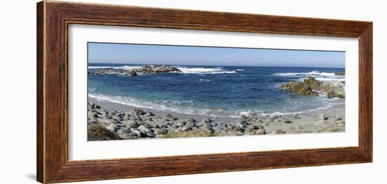 Panorama of Waves Along Monterey Peninsula, California Coast-Sheila Haddad-Framed Photographic Print