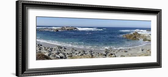 Panorama of Waves Along Monterey Peninsula, California Coast-Sheila Haddad-Framed Photographic Print