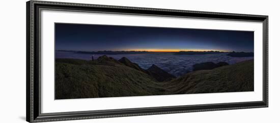 Panorama on the Nockspitze to Sunrise with Fog in the Valley-Niki Haselwanter-Framed Photographic Print