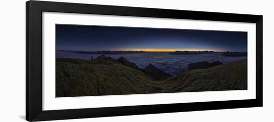 Panorama on the Nockspitze to Sunrise with Fog in the Valley-Niki Haselwanter-Framed Photographic Print