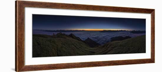 Panorama on the Nockspitze to Sunrise with Fog in the Valley-Niki Haselwanter-Framed Photographic Print