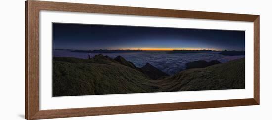 Panorama on the Nockspitze to Sunrise with Fog in the Valley-Niki Haselwanter-Framed Photographic Print