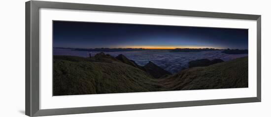 Panorama on the Nockspitze to Sunrise with Fog in the Valley-Niki Haselwanter-Framed Photographic Print