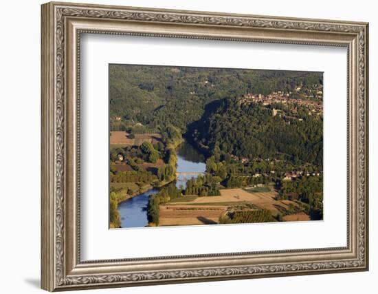 Panorama over the Dordogne River, Bastide of Domme, Domme, Dordogne, Perigord, France, Europe-Nathalie Cuvelier-Framed Photographic Print