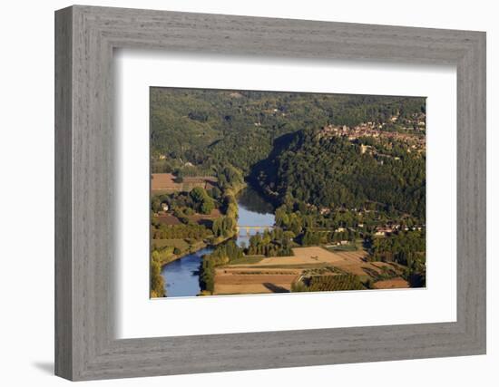 Panorama over the Dordogne River, Bastide of Domme, Domme, Dordogne, Perigord, France, Europe-Nathalie Cuvelier-Framed Photographic Print