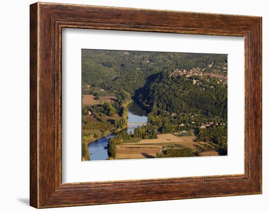 Panorama over the Dordogne River, Bastide of Domme, Domme, Dordogne, Perigord, France, Europe-Nathalie Cuvelier-Framed Photographic Print