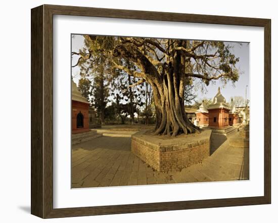 Panorama Produced by Joining Several Images, at One of the Holiest Hindu Sites, Kathmandu-Don Smith-Framed Photographic Print