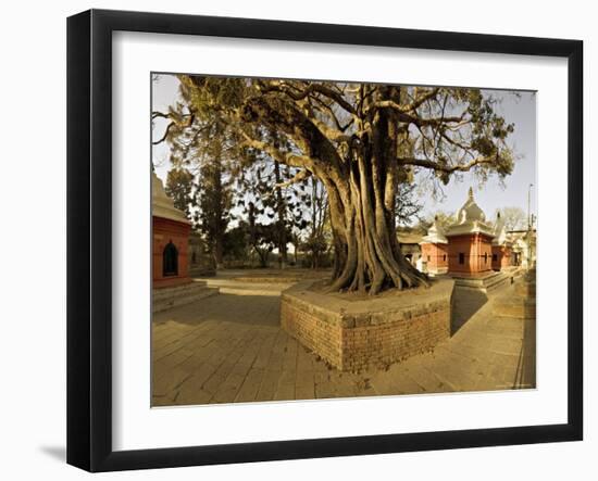 Panorama Produced by Joining Several Images, at One of the Holiest Hindu Sites, Kathmandu-Don Smith-Framed Photographic Print