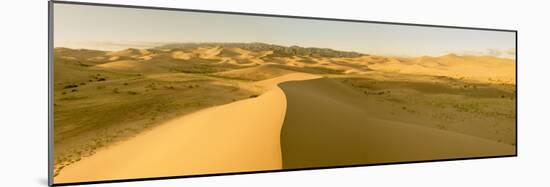 Panorama. Sand Dunes at Sunset. Gobi Desert. Mongolia.-Tom Norring-Mounted Photographic Print
