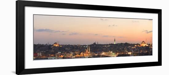 Panorama. Suleymaniye Mosque, the Blue Mosque and Hagia Sophia. the Golden Horn. Istanbul. Turkey-Tom Norring-Framed Photographic Print