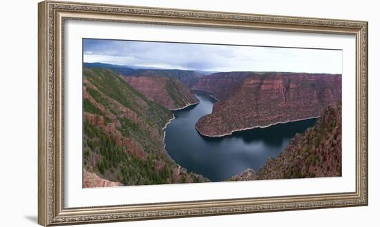 Panorama, USA, Flaming Gorge Nationwide Recreation Area-Catharina Lux-Framed Photographic Print