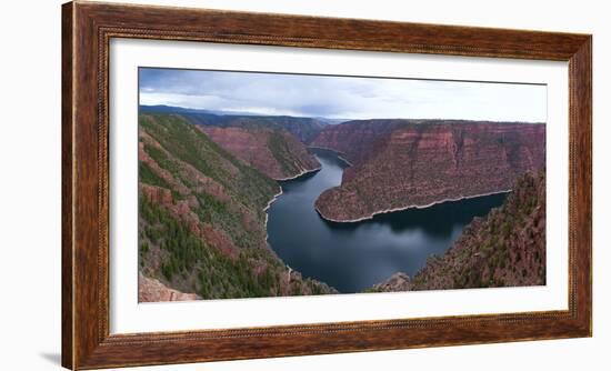 Panorama, USA, Flaming Gorge Nationwide Recreation Area-Catharina Lux-Framed Photographic Print