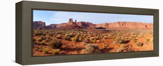 Panorama, USA, Valley of the Gods-Catharina Lux-Framed Premier Image Canvas