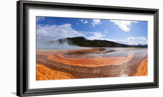 Panorama, USA, Yellowstone National Park, Grand Prismatic Spring-Catharina Lux-Framed Photographic Print