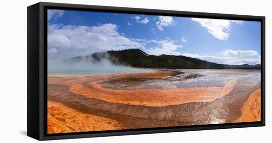 Panorama, USA, Yellowstone National Park, Grand Prismatic Spring-Catharina Lux-Framed Premier Image Canvas