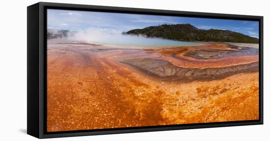 Panorama, USA, Yellowstone National Park, Grand Prismatic Spring-Catharina Lux-Framed Premier Image Canvas