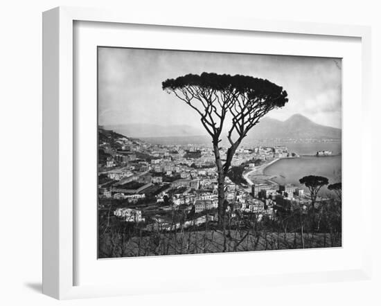 Panoramic Aerial View of Naples-null-Framed Photographic Print