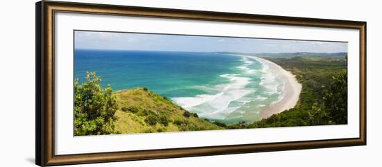 Panoramic Aerial View of Tallow Beach at Byron Bay, New South Wales, Australia, Pacific-Matthew Williams-Ellis-Framed Photographic Print