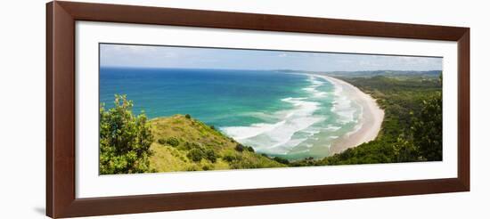 Panoramic Aerial View of Tallow Beach at Byron Bay, New South Wales, Australia, Pacific-Matthew Williams-Ellis-Framed Photographic Print