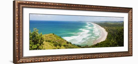 Panoramic Aerial View of Tallow Beach at Byron Bay, New South Wales, Australia, Pacific-Matthew Williams-Ellis-Framed Photographic Print