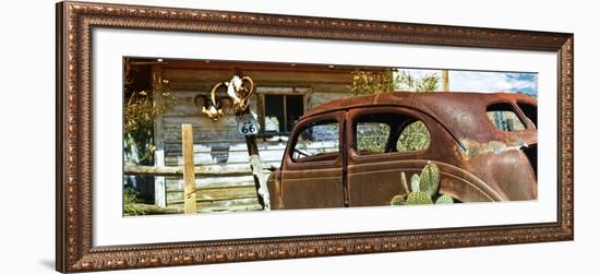 Panoramic - Cars - Route 66 - Gas Station - Arizona - United States-Philippe Hugonnard-Framed Photographic Print