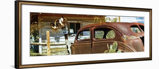 Panoramic - Cars - Route 66 - Gas Station - Arizona - United States-Philippe Hugonnard-Framed Photographic Print