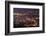 Panoramic Cityscape in Night with River and Tower in Penang, Malaysia, Asia.-elwynn-Framed Photographic Print