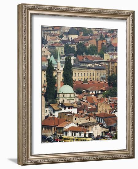 Panoramic Hilltop View of the City, Sarajevo, Bosnia-Christian Kober-Framed Photographic Print