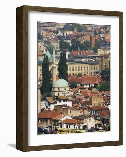 Panoramic Hilltop View of the City, Sarajevo, Bosnia-Christian Kober-Framed Photographic Print